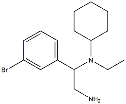 N-[2-amino-1-(3-bromophenyl)ethyl]-N-ethylcyclohexanamine Struktur