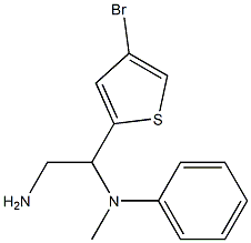 N-[2-amino-1-(4-bromothiophen-2-yl)ethyl]-N-methylaniline Struktur