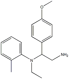 N-[2-amino-1-(4-methoxyphenyl)ethyl]-N-ethyl-2-methylaniline Struktur