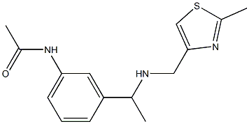 N-[3-(1-{[(2-methyl-1,3-thiazol-4-yl)methyl]amino}ethyl)phenyl]acetamide Structure