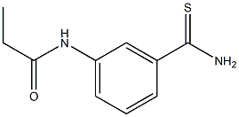 N-[3-(aminocarbonothioyl)phenyl]propanamide Struktur