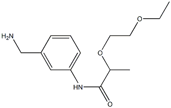 N-[3-(aminomethyl)phenyl]-2-(2-ethoxyethoxy)propanamide Struktur