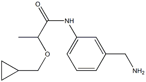 N-[3-(aminomethyl)phenyl]-2-(cyclopropylmethoxy)propanamide Struktur