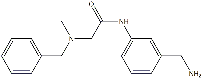 N-[3-(aminomethyl)phenyl]-2-[benzyl(methyl)amino]acetamide Struktur