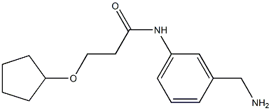 N-[3-(aminomethyl)phenyl]-3-(cyclopentyloxy)propanamide Struktur