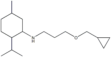 N-[3-(cyclopropylmethoxy)propyl]-5-methyl-2-(propan-2-yl)cyclohexan-1-amine Struktur