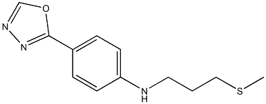 N-[3-(methylsulfanyl)propyl]-4-(1,3,4-oxadiazol-2-yl)aniline Struktur