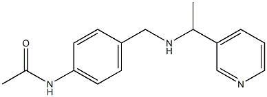 N-[4-({[1-(pyridin-3-yl)ethyl]amino}methyl)phenyl]acetamide Struktur