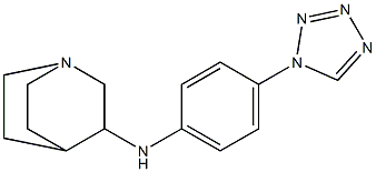 N-[4-(1H-1,2,3,4-tetrazol-1-yl)phenyl]-1-azabicyclo[2.2.2]octan-3-amine Struktur