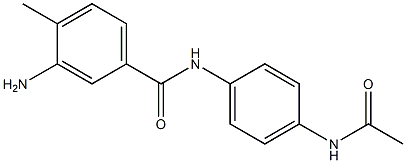 N-[4-(acetylamino)phenyl]-3-amino-4-methylbenzamide Struktur