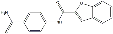 N-[4-(aminocarbonothioyl)phenyl]-1-benzofuran-2-carboxamide Struktur