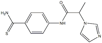 N-[4-(aminocarbonothioyl)phenyl]-2-(1H-imidazol-1-yl)propanamide Struktur