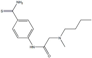 N-[4-(aminocarbonothioyl)phenyl]-2-[butyl(methyl)amino]acetamide Struktur