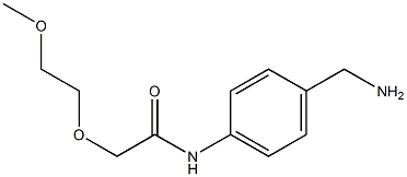 N-[4-(aminomethyl)phenyl]-2-(2-methoxyethoxy)acetamide Struktur