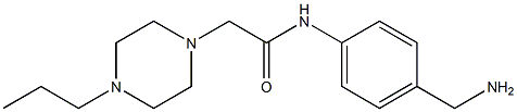 N-[4-(aminomethyl)phenyl]-2-(4-propylpiperazin-1-yl)acetamide Struktur