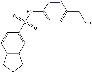 N-[4-(aminomethyl)phenyl]-2,3-dihydro-1H-indene-5-sulfonamide Struktur