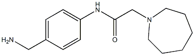 N-[4-(aminomethyl)phenyl]-2-azepan-1-ylacetamide Struktur