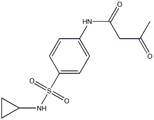 N-[4-(cyclopropylsulfamoyl)phenyl]-3-oxobutanamide Struktur