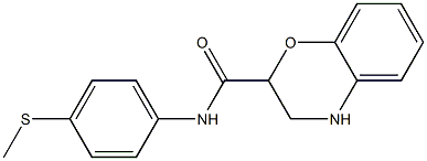 N-[4-(methylsulfanyl)phenyl]-3,4-dihydro-2H-1,4-benzoxazine-2-carboxamide Struktur