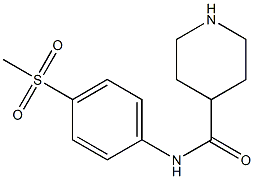 N-[4-(methylsulfonyl)phenyl]piperidine-4-carboxamide Struktur