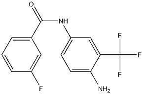 N-[4-amino-3-(trifluoromethyl)phenyl]-3-fluorobenzamide Struktur