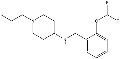 N-{[2-(difluoromethoxy)phenyl]methyl}-1-propylpiperidin-4-amine Struktur