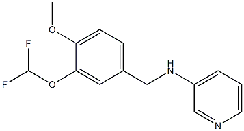 N-{[3-(difluoromethoxy)-4-methoxyphenyl]methyl}pyridin-3-amine Struktur