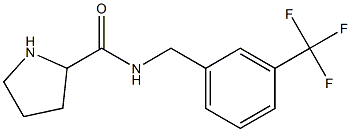 N-{[3-(trifluoromethyl)phenyl]methyl}pyrrolidine-2-carboxamide Struktur