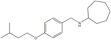 N-{[4-(3-methylbutoxy)phenyl]methyl}cycloheptanamine Struktur