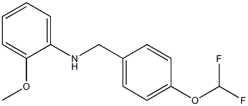 N-{[4-(difluoromethoxy)phenyl]methyl}-2-methoxyaniline Struktur