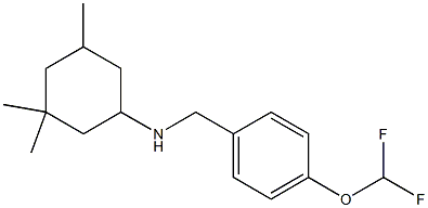 N-{[4-(difluoromethoxy)phenyl]methyl}-3,3,5-trimethylcyclohexan-1-amine Struktur