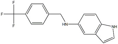 N-{[4-(trifluoromethyl)phenyl]methyl}-1H-indol-5-amine Struktur