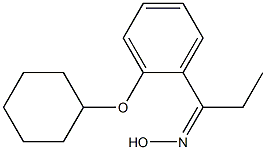 N-{1-[2-(cyclohexyloxy)phenyl]propylidene}hydroxylamine Struktur