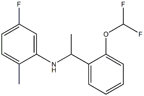 N-{1-[2-(difluoromethoxy)phenyl]ethyl}-5-fluoro-2-methylaniline Struktur