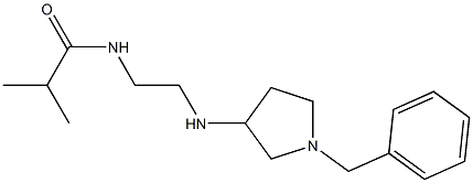 N-{2-[(1-benzylpyrrolidin-3-yl)amino]ethyl}-2-methylpropanamide Struktur