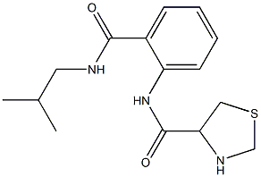 N-{2-[(2-methylpropyl)carbamoyl]phenyl}-1,3-thiazolidine-4-carboxamide Struktur