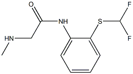 N-{2-[(difluoromethyl)thio]phenyl}-2-(methylamino)acetamide Struktur