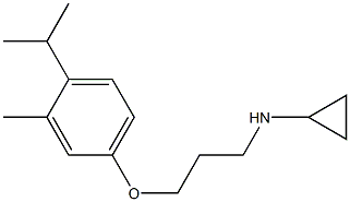 N-{3-[3-methyl-4-(propan-2-yl)phenoxy]propyl}cyclopropanamine Struktur