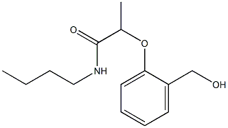 N-butyl-2-[2-(hydroxymethyl)phenoxy]propanamide Struktur