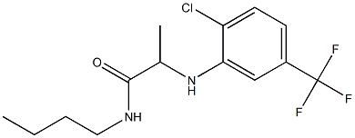 N-butyl-2-{[2-chloro-5-(trifluoromethyl)phenyl]amino}propanamide Struktur