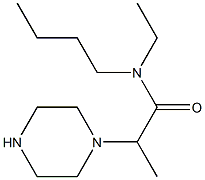 N-butyl-N-ethyl-2-(piperazin-1-yl)propanamide Struktur