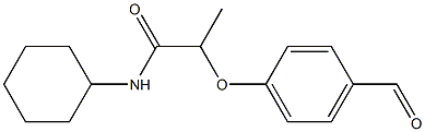 N-cyclohexyl-2-(4-formylphenoxy)propanamide Struktur