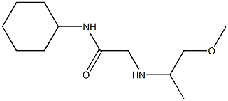 N-cyclohexyl-2-[(1-methoxypropan-2-yl)amino]acetamide Struktur