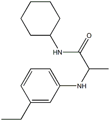 N-cyclohexyl-2-[(3-ethylphenyl)amino]propanamide Struktur