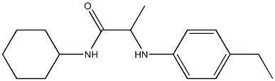 N-cyclohexyl-2-[(4-ethylphenyl)amino]propanamide Struktur