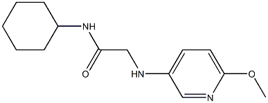 N-cyclohexyl-2-[(6-methoxypyridin-3-yl)amino]acetamide Struktur