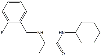 N-cyclohexyl-2-{[(2-fluorophenyl)methyl]amino}propanamide Struktur