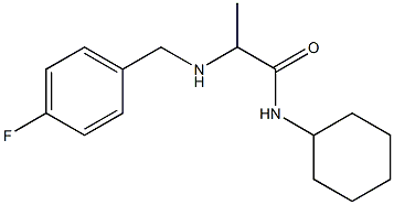 N-cyclohexyl-2-{[(4-fluorophenyl)methyl]amino}propanamide Struktur