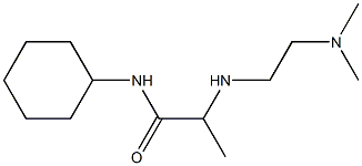 N-cyclohexyl-2-{[2-(dimethylamino)ethyl]amino}propanamide Struktur