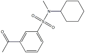 N-cyclohexyl-3-acetyl-N-methylbenzene-1-sulfonamide Struktur